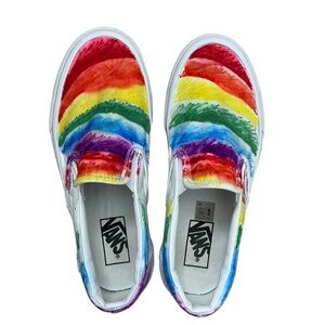 She's a Rainbow Custom Watercolor Van's size 7 and 8.5